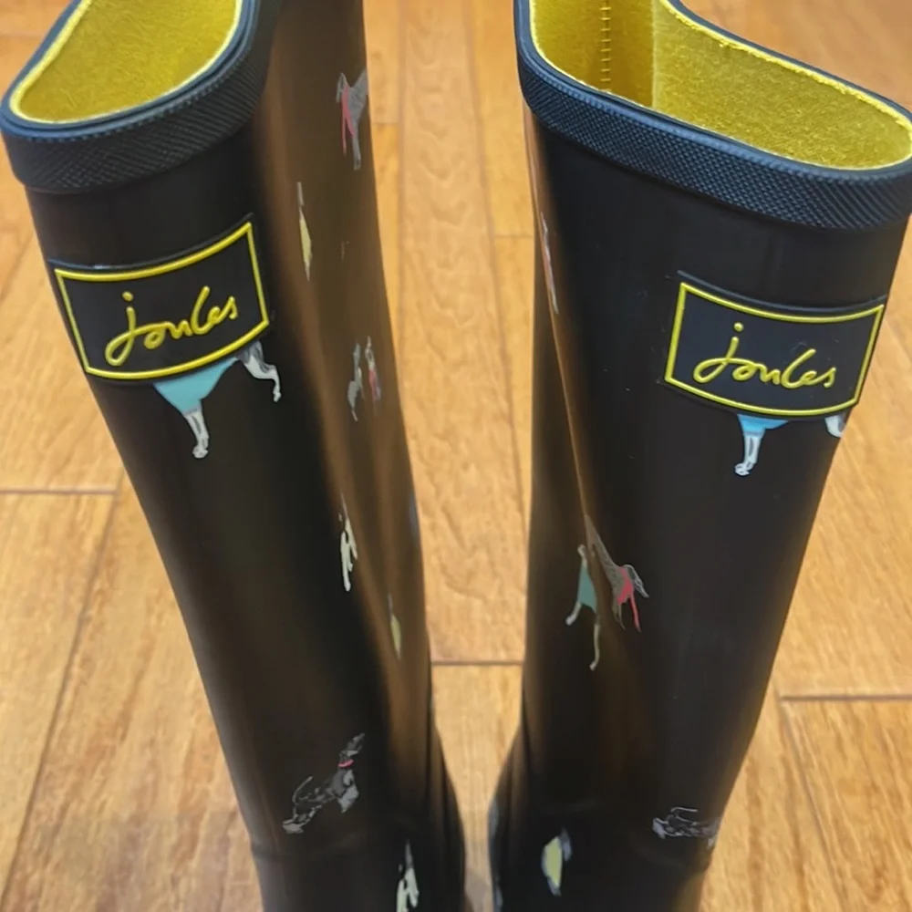 Women's *Dark Navy* Rain Boots with Dog Print - Picture 6 of 12